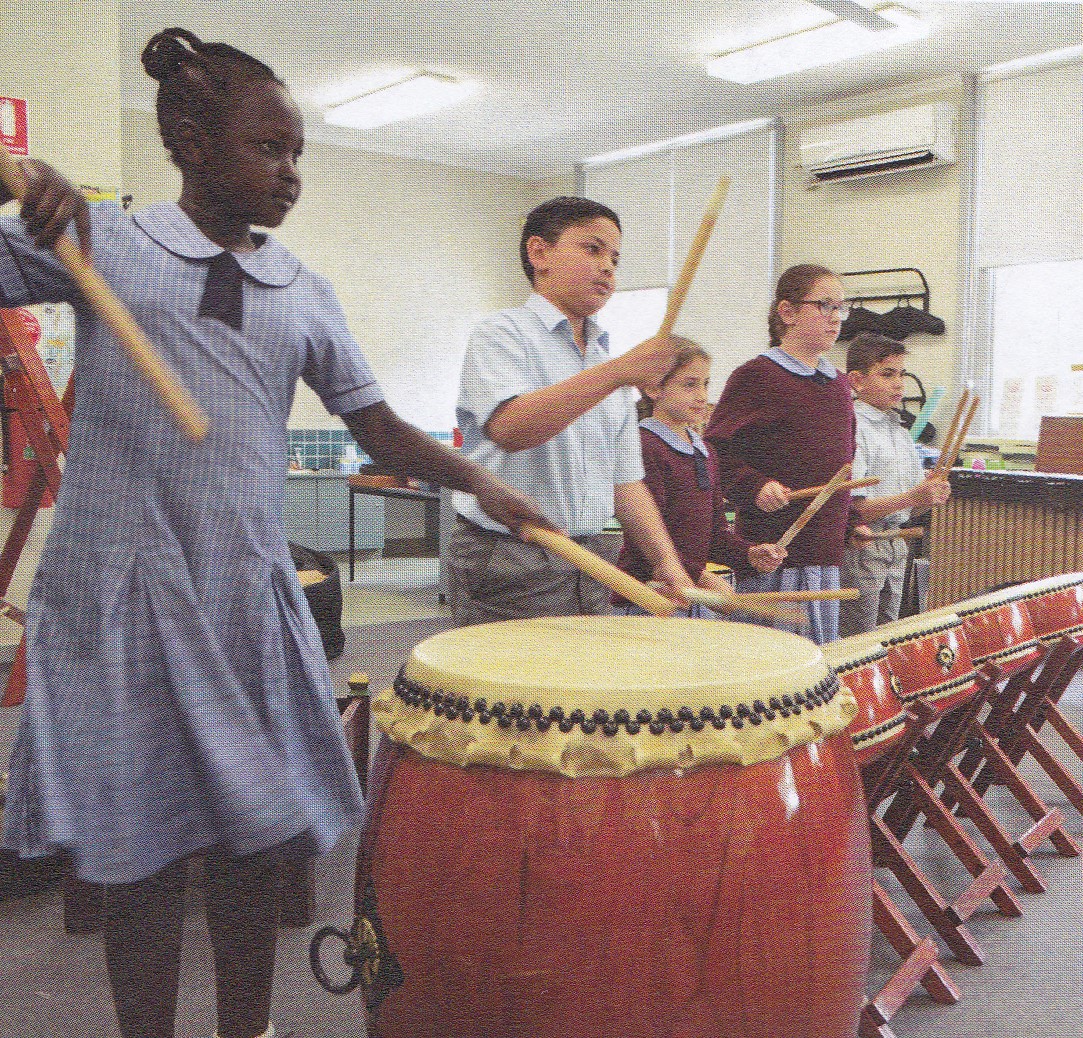 students playing instruments